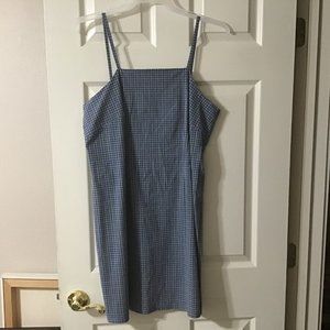 Giorgio Fiorlini blue and yellow plaid sundress, size 14.